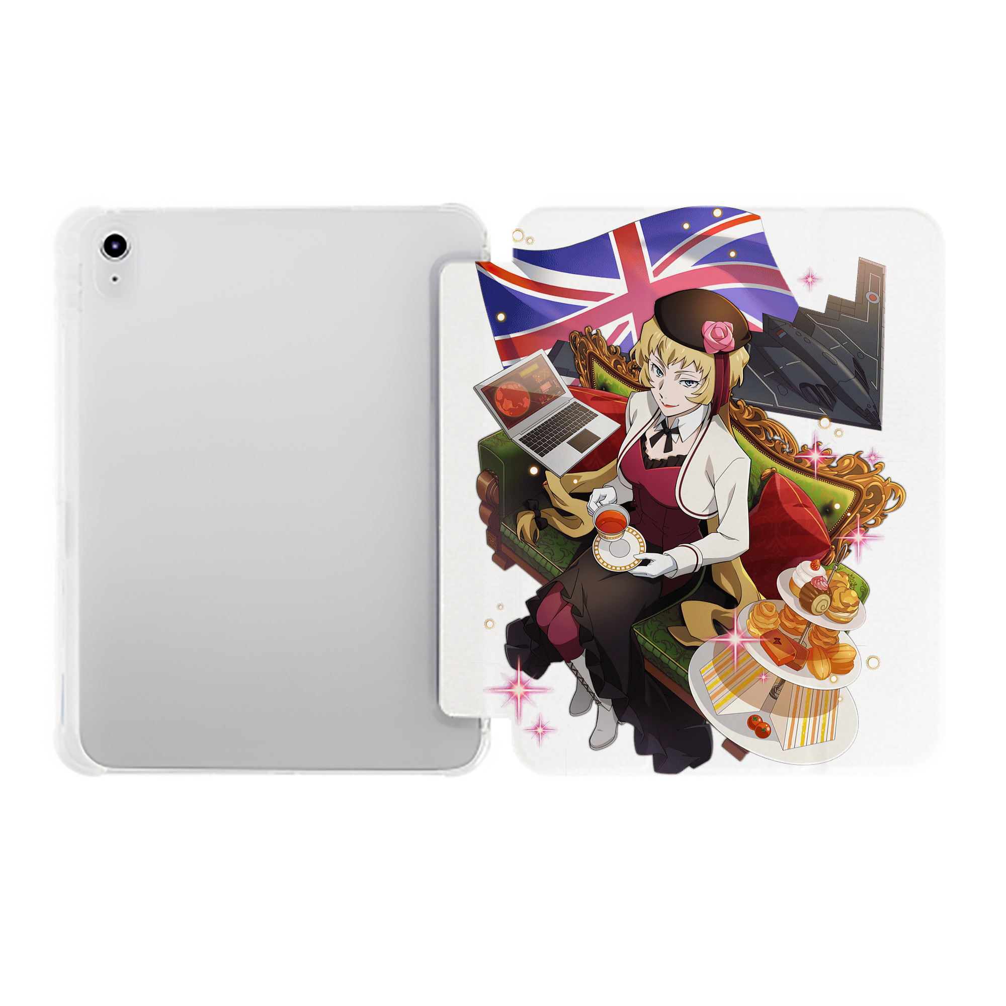 （画像用） 文豪ストレイドッグス Bungo Stray Dogs IPad ケース ペン収納付き 三つ折りスタンド PUレザー×シリコン 対応機種9.5/10.5/10.9インチ
